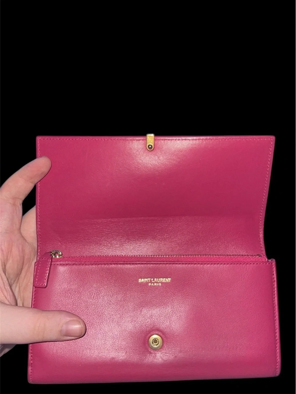 Yves Saint Laurent Pink Leather Women's Wallet